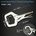 AIRAJ 7-Inch Locking Pliers – Heavy Duty Carbon Steel Clamp Locking Pliers Axl As whown C6 In-C Type Locking
