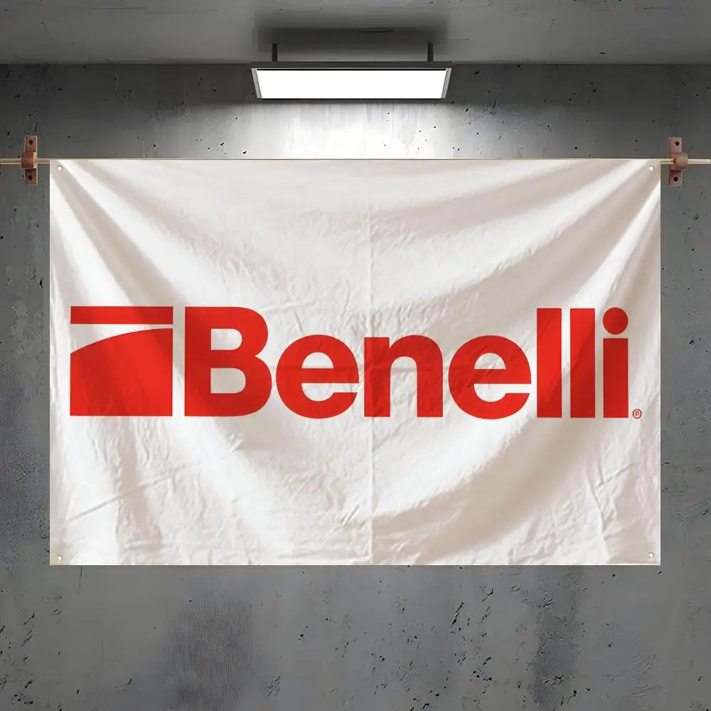 Benelli Flag – Indoor & Outdoor Wall Banner | 6 Sizes Decorative Wall Flag Axl White6 60x90cm
