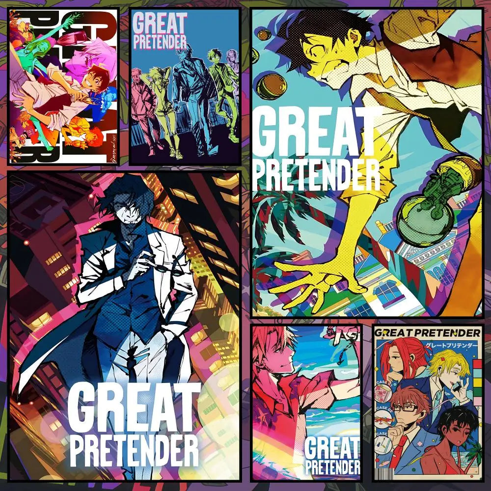 Great Pretender Anime Poster – Waterproof Self-Adhesive Wall Art Anime Wall Poster Axl