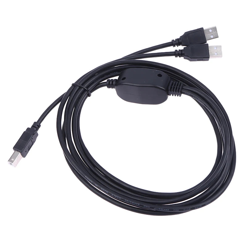 2-in-1 USB A to B Printer Splitter Cable for 2 Computers USB Printer Cable Axl