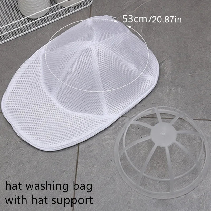 Hat Wash Protector Bag – Anti-Deformation Mesh Laundry Bag Mesh Laundry Bag Axl with hat support M