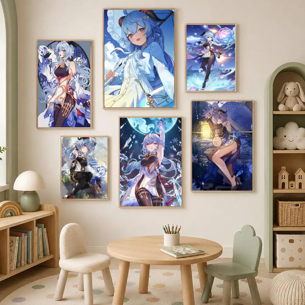 Genshin Impact Ganyu HD Wall Poster – Self-Stick Waterproof Wall Art Poster Axl