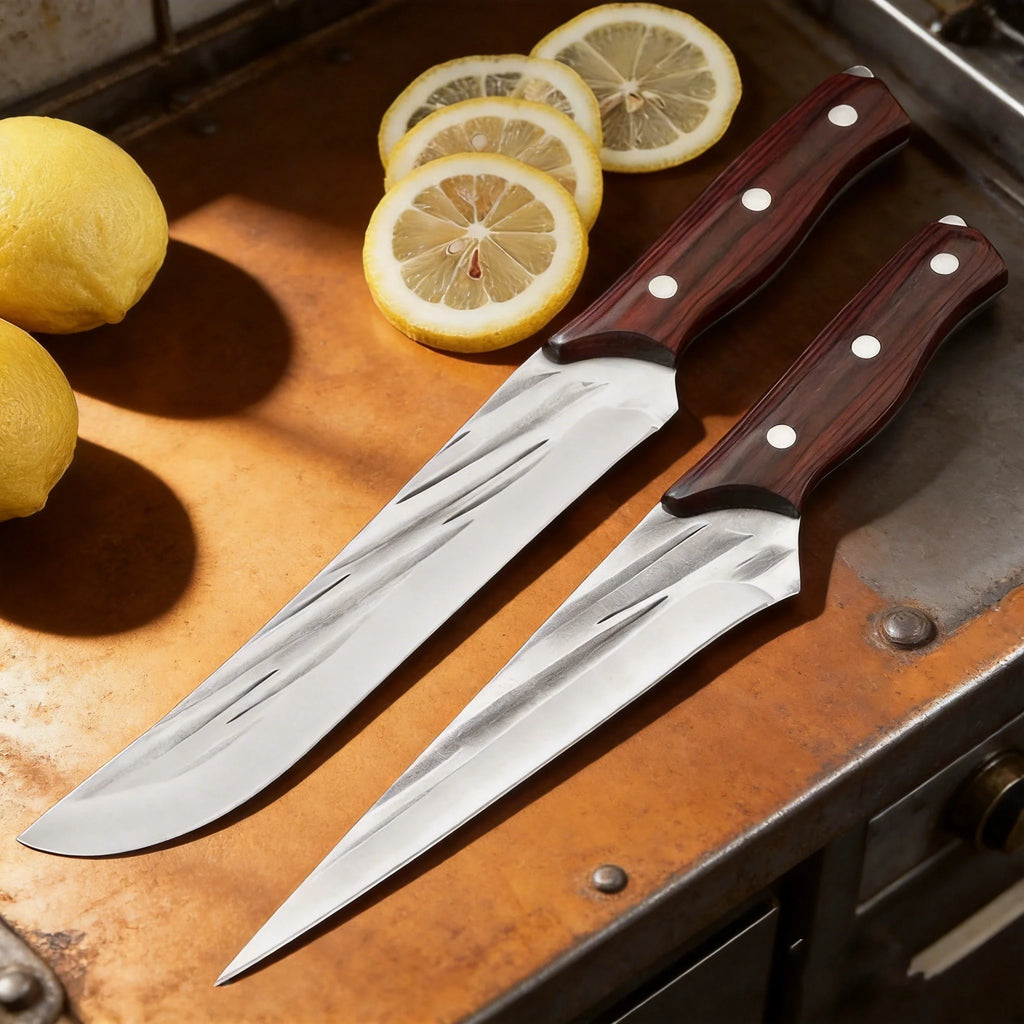 Hand-Forged High-Carbon Steel Boning Knife – Wood Handle Boning Knife Axl