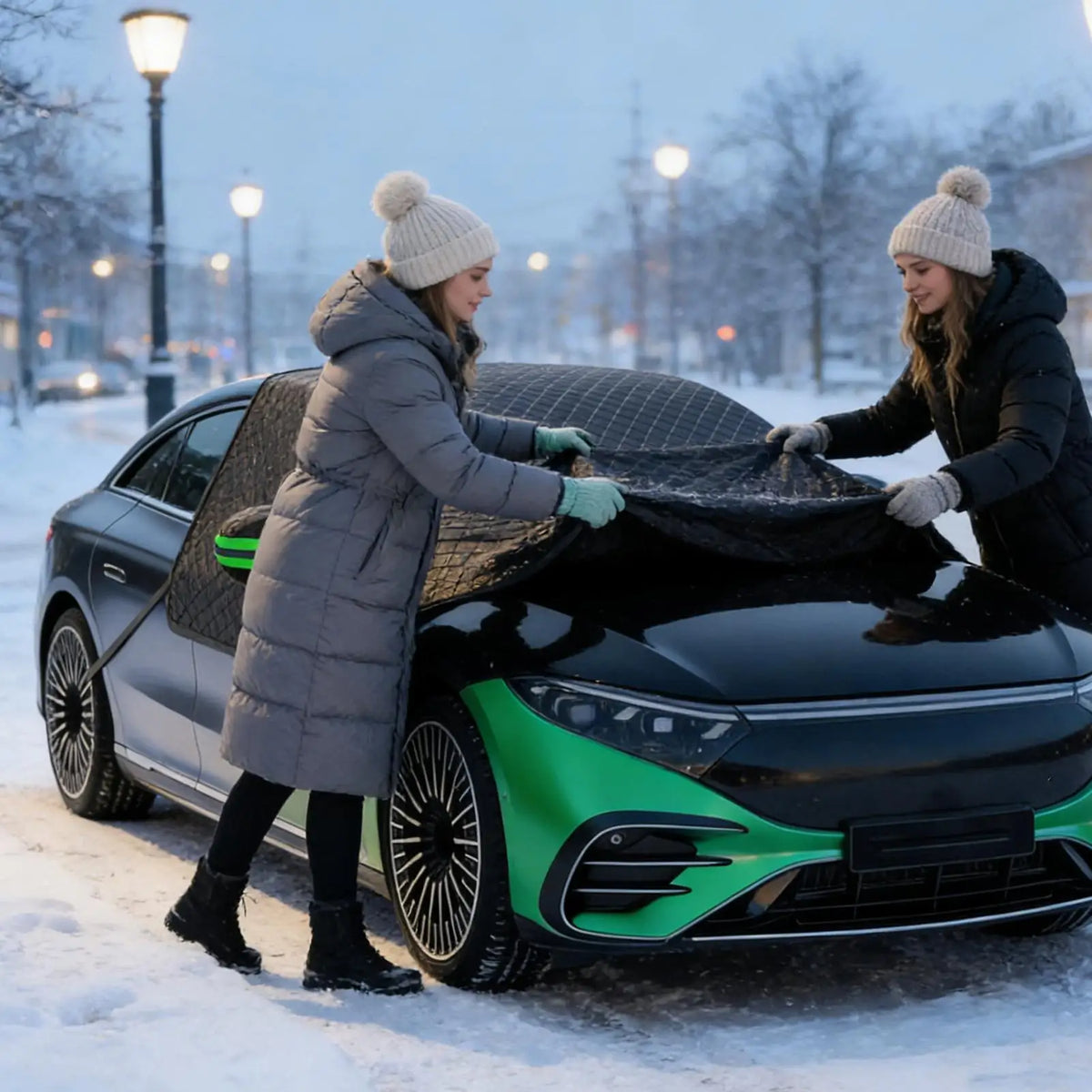 Heavy Duty Snow Windshield Cover – Waterproof Frost Guard Car Windshield Cover Axl