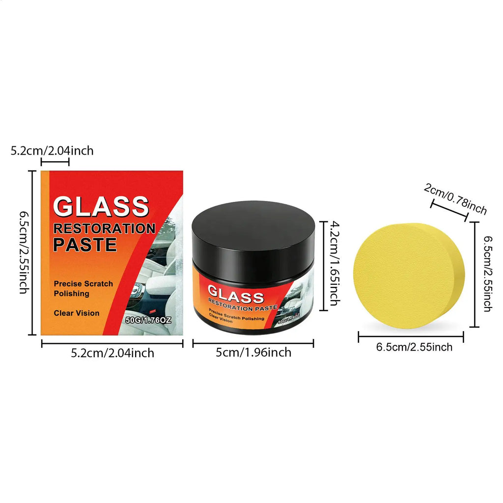 Glass Scratch Remover 50g – Windshield Polishing Wax Kit Glass Scratch Remover Axl