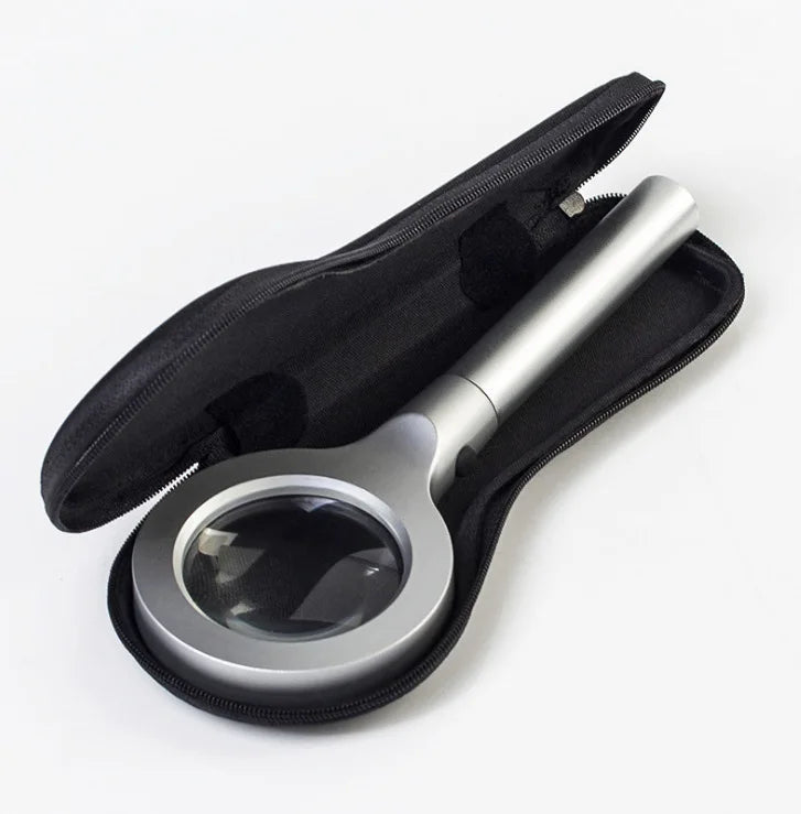 LED Magnifying Glass – Zinc Alloy Metal & Optical Glass Lens LED Magnifying Glass Axl