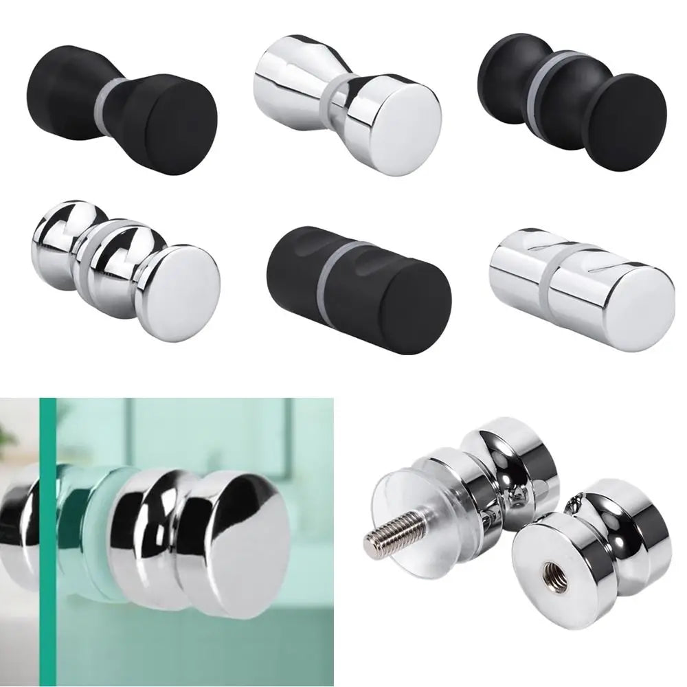 Aluminum Alloy Back-to-Back Glass Door Knob Handle Pull Glass Door Handle Axl