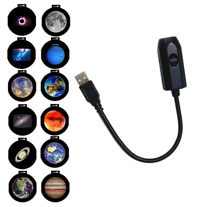360° USB Starry Sky Projector Night Light – Kids Bedroom LED LED Projector Night Light Axl C