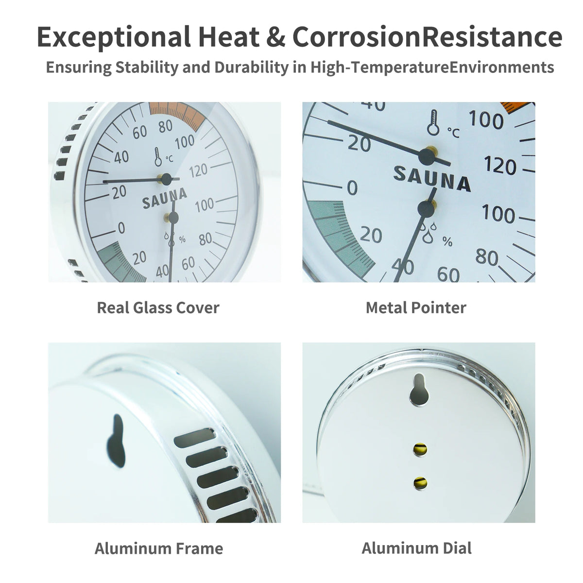 Dial Sauna Hygrometer Thermometer – Room Temp & Humidity Gauge Sauna Hygrometer Thermometer Axl