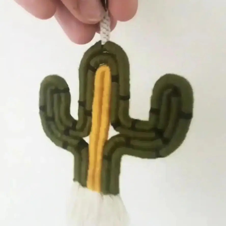 Cactus Macrame Wall Hanging – Boho Cotton Rope Home Decor Macrame Wall Hanging Axl