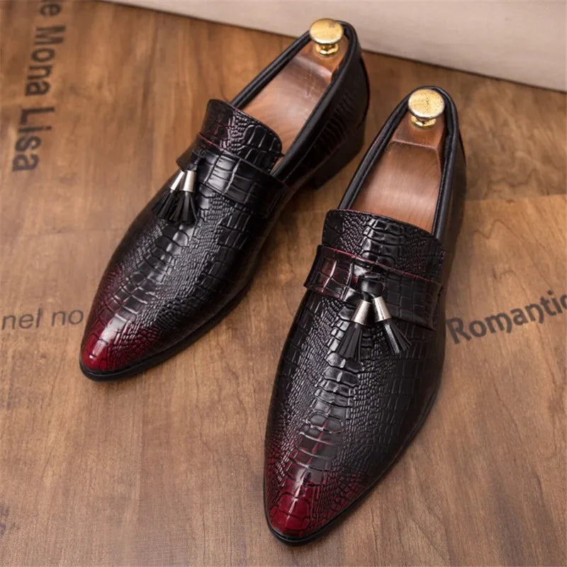 Men's Slip-On Leather Loafers – Breathable Casual Driving Shoes Men's Leather Loafers Axl
