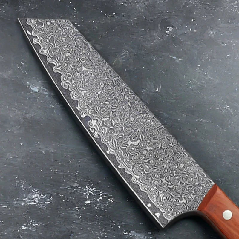 Damascus Steel Kiritsuke Chef Knife – Full Tang Kitchen Knife Damascus Chef Knife Axl