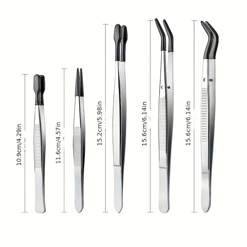 PVC Coated Stainless Steel Precision Tweezers – Non-Scratch Tip Precision Tweezers Axl