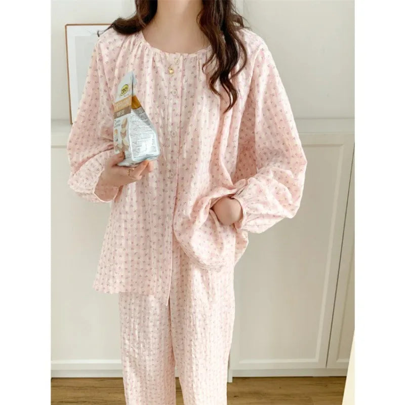 Women's Plaid Pajama Set – Long Sleeve 2-Piece Sleepwear Women's Pajama Set Axl