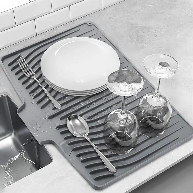 Extra Large Silicone Dish Drying Mat – Non-Slip Kitchen Pad Dish Drying Mat Axl