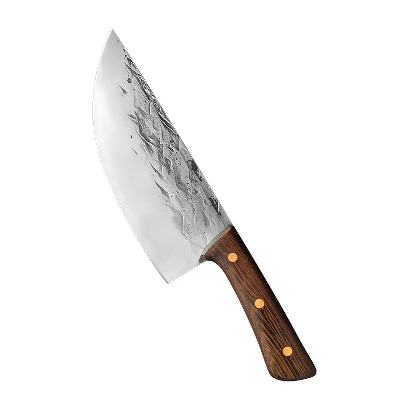 InLeung Forged Chef Cleaver Knife – High-Carbon Steel Wood Handle Chef Cleaver Knife Axl Knife A