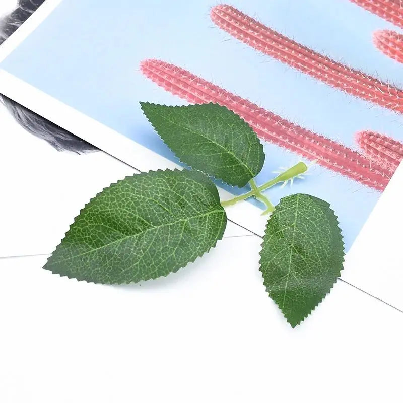 Artificial Silk Rose Leaves 50/100pcs – Wedding & Home Decor Artificial Silk Leaves Axl style 6 100pcs