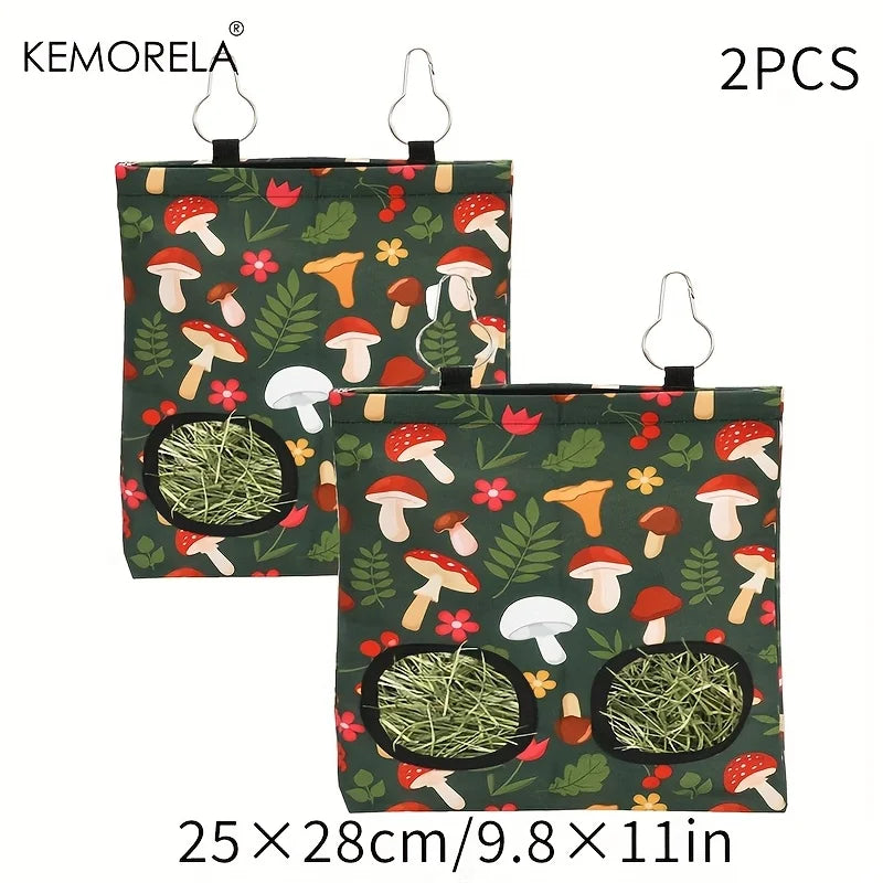 Rabbit Hay Feeder Bag 2 Holes – Guinea Pig & Small Pet Feeder Small Pet Hay Feeder Axl 2PCS L