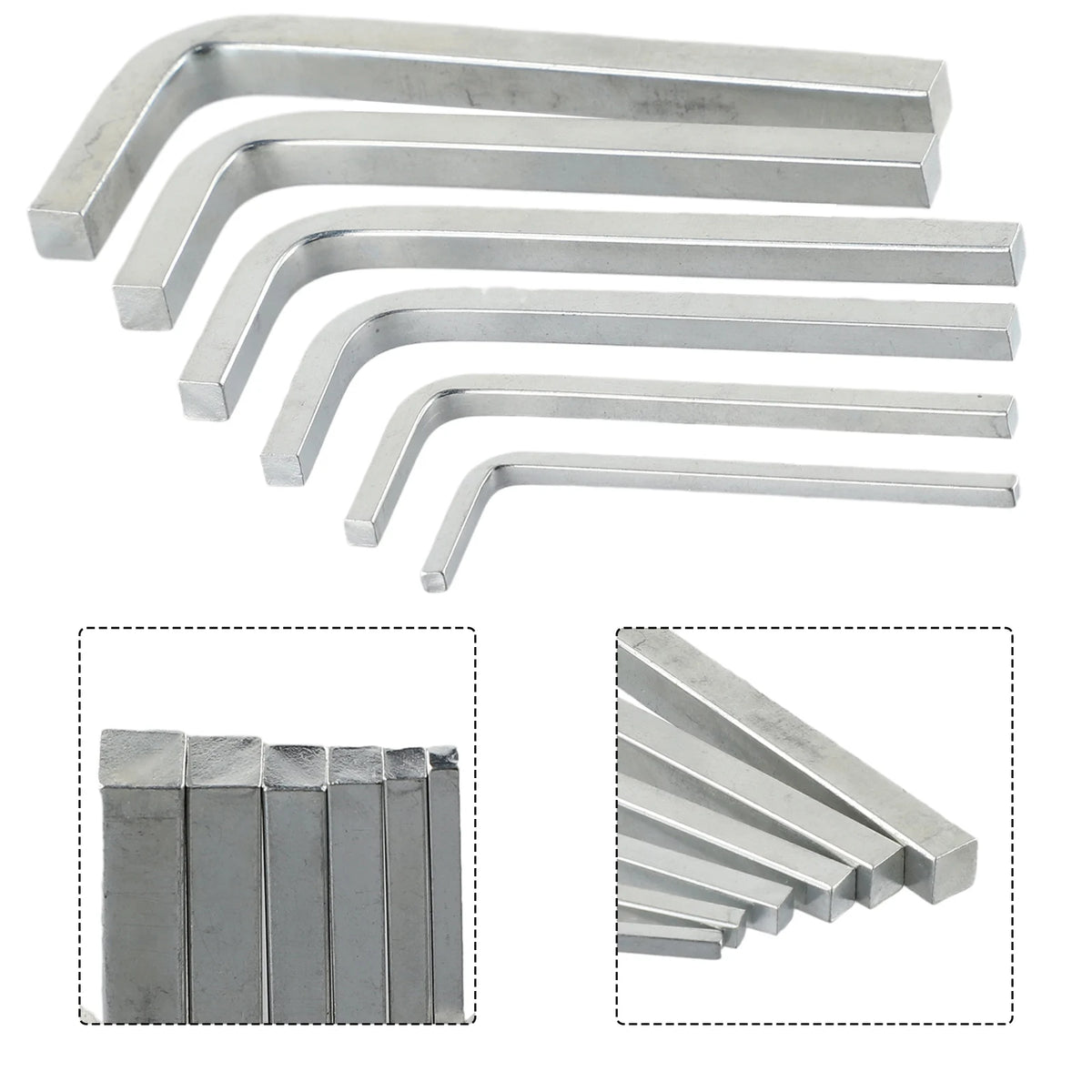 6-Piece L-Shape Square Head Wrench Set 3–8mm | Chrome Vanadium Square Head Wrench Set Axl