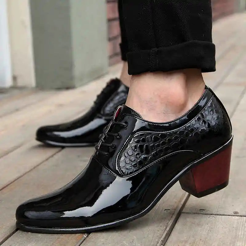 Men's Oxford Platform Dress Shoes – Pointed Toe Lace-Up Oxford Dress Shoes Axl