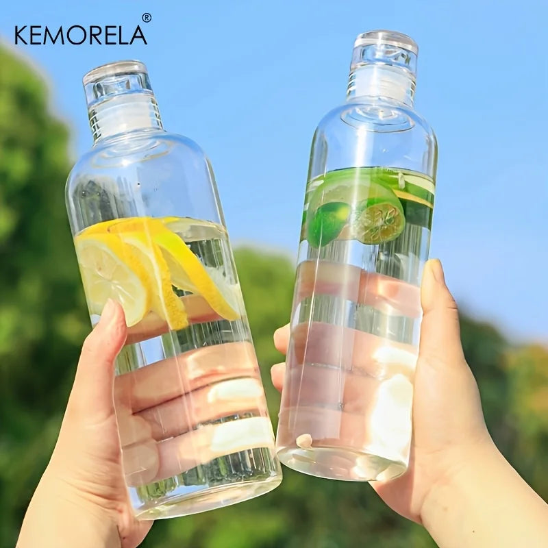 KEMORELA Clear Glass Water Bottle 300/500/750ml Leak-Resistant Glass Water Bottle Axl