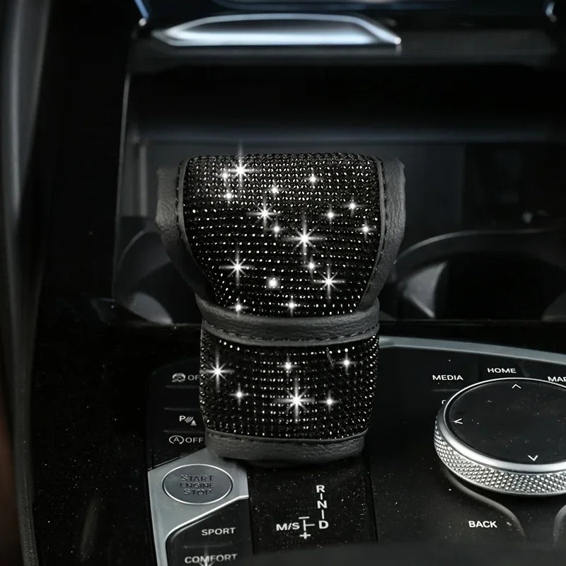 Bling Rhinestone Car Gear Shift Cover – Universal Fit Gear Shift Cover Axl