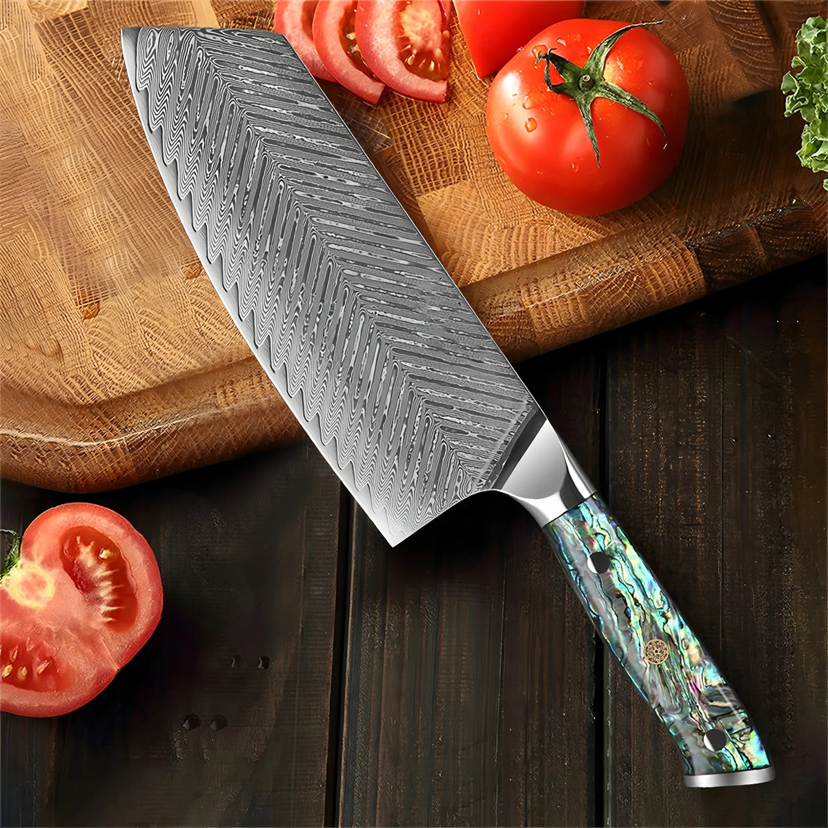 Handmade 67-Layer Damascus Steel Cleaver Knife | Kitchen Slicer Damascus Cleaver Knife Axl Cleaver Knife