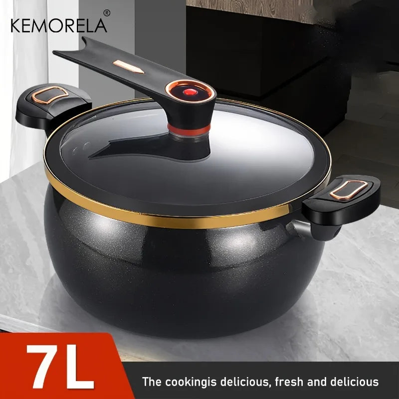 KEMORELA 7L Non-Stick Soup Pot 26cm – Induction & Gas Stove Soup & Stock Pot Axl