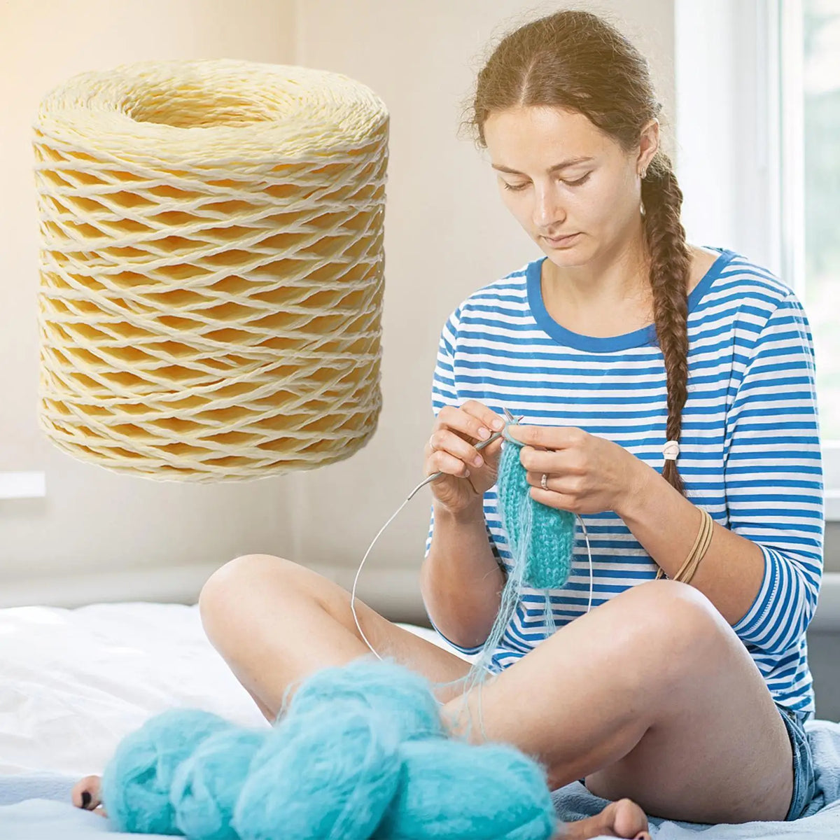 Natural Raffia Ribbon 150m – DIY Craft String for Bags & Hats Craft Ribbon Axl
