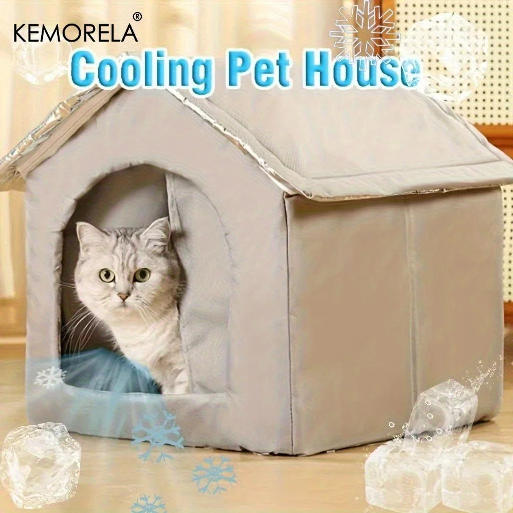 KEMORELA Ice Cooling Pet House for Cats & Dogs | Year-Round Cooling Pet House Axl