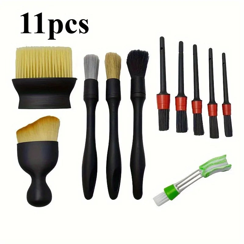 Car Detailing Brush Set – Interior & Air Vent Cleaning Tools Car Detailing Brushes Axl 11pcs