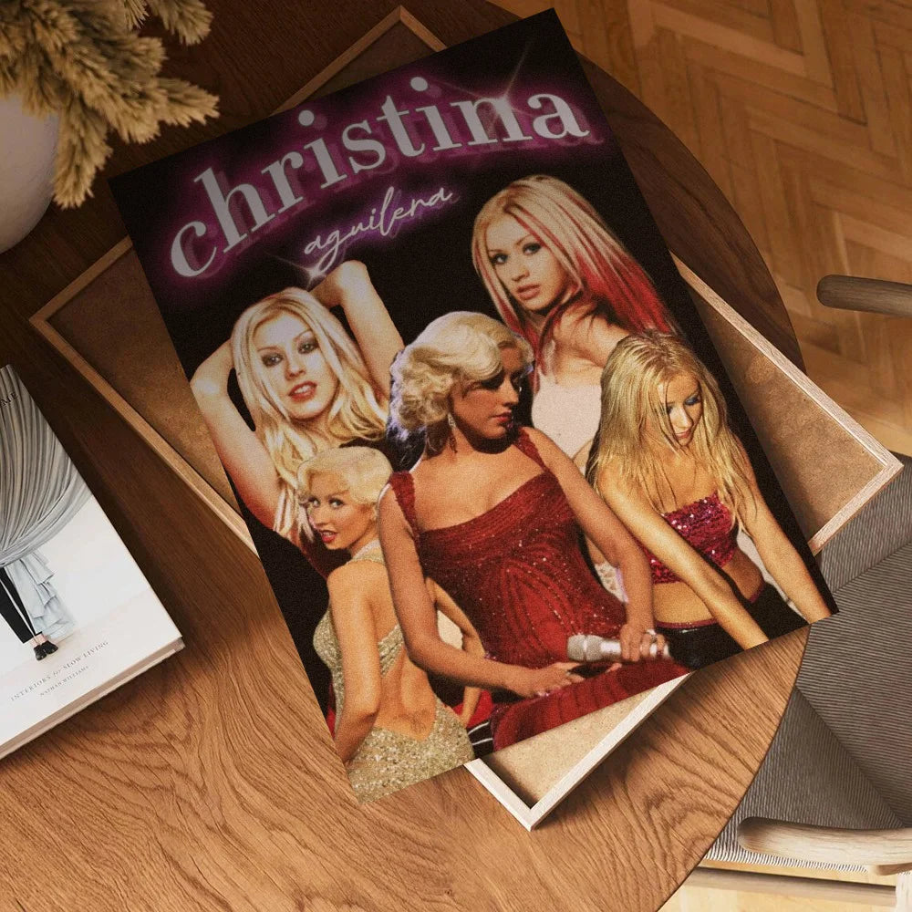 Christina Aguilera Singer Wall Poster – Self-Adhesive Art Sticker Wall Art Poster Axl
