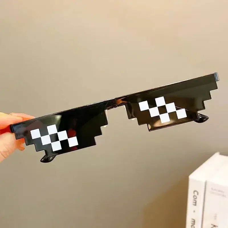 5-Pack Pixel Mosaic Novelty Sunglasses | Fun Party Glasses Novelty Party Glasses Axl