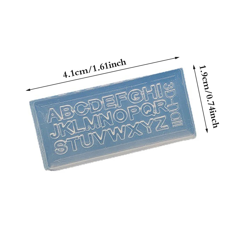 3D Silicone Nail Carving Mold – English Letters Stamping Stencil Nail Art Mold Axl