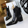 Women's Pointed Toe Chelsea Ankle Boots High Heel Zip Chelsea Ankle Boots Axl black 34