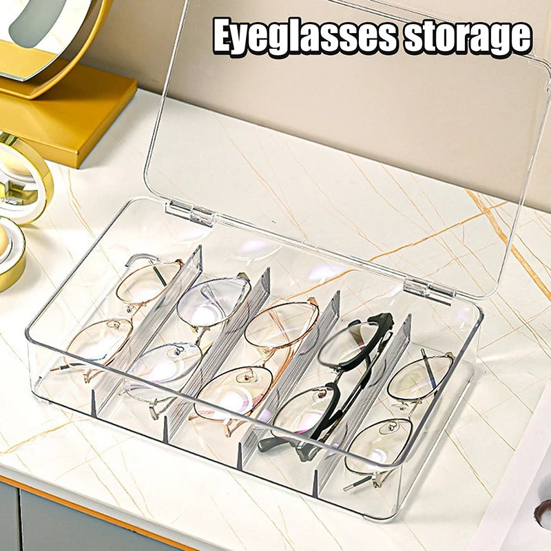 5-Slot Transparent Glasses & Sunglasses Organizer Box Eyeglasses Organizer Box Axl