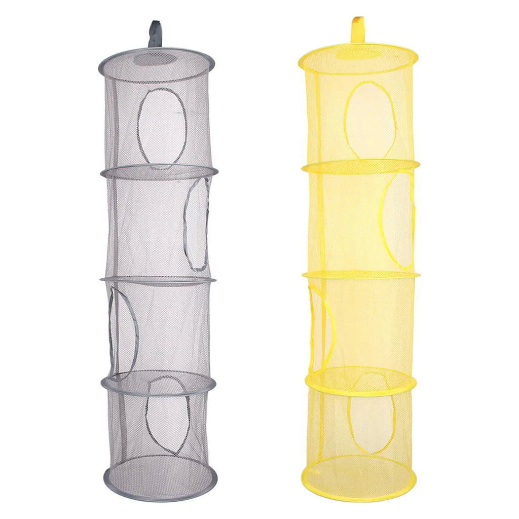 Foldable 4-Compartment Hanging Closet Mesh Organizer Closet Hanging Organizer Axl