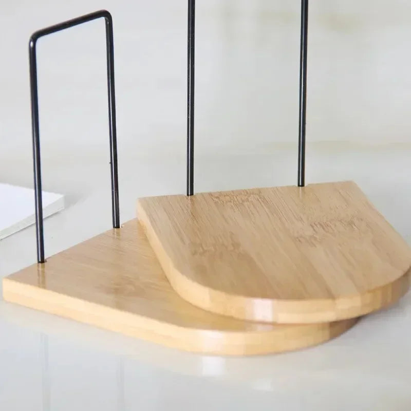Wood Desktop Bookend Holder – Simple Style Desk Organizer Wood Bookend Axl
