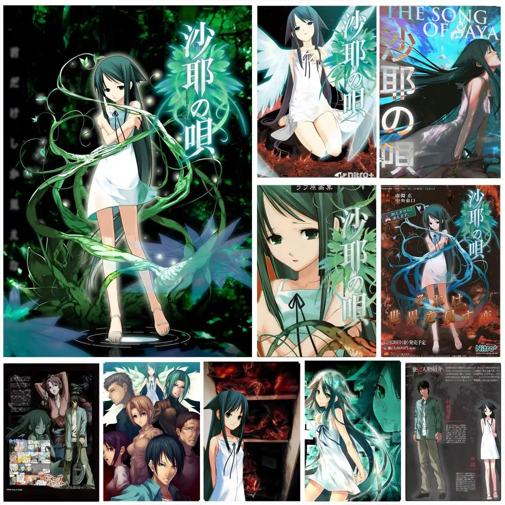 Saya No Uta HD Poster – Waterproof Anime Wall Art Decor Art Wall Poster Axl