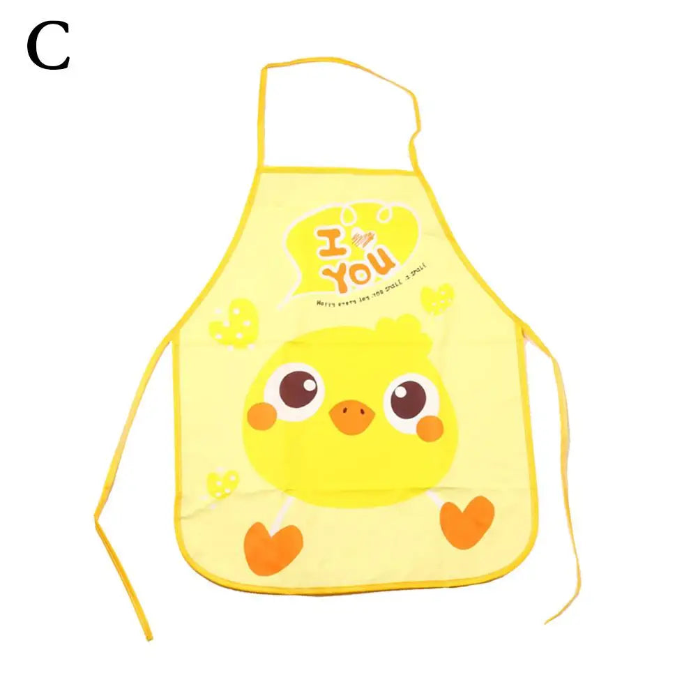 Kids Waterproof Art Apron with Sleeves – Cartoon Painting Bib Kids Art Apron Axl C