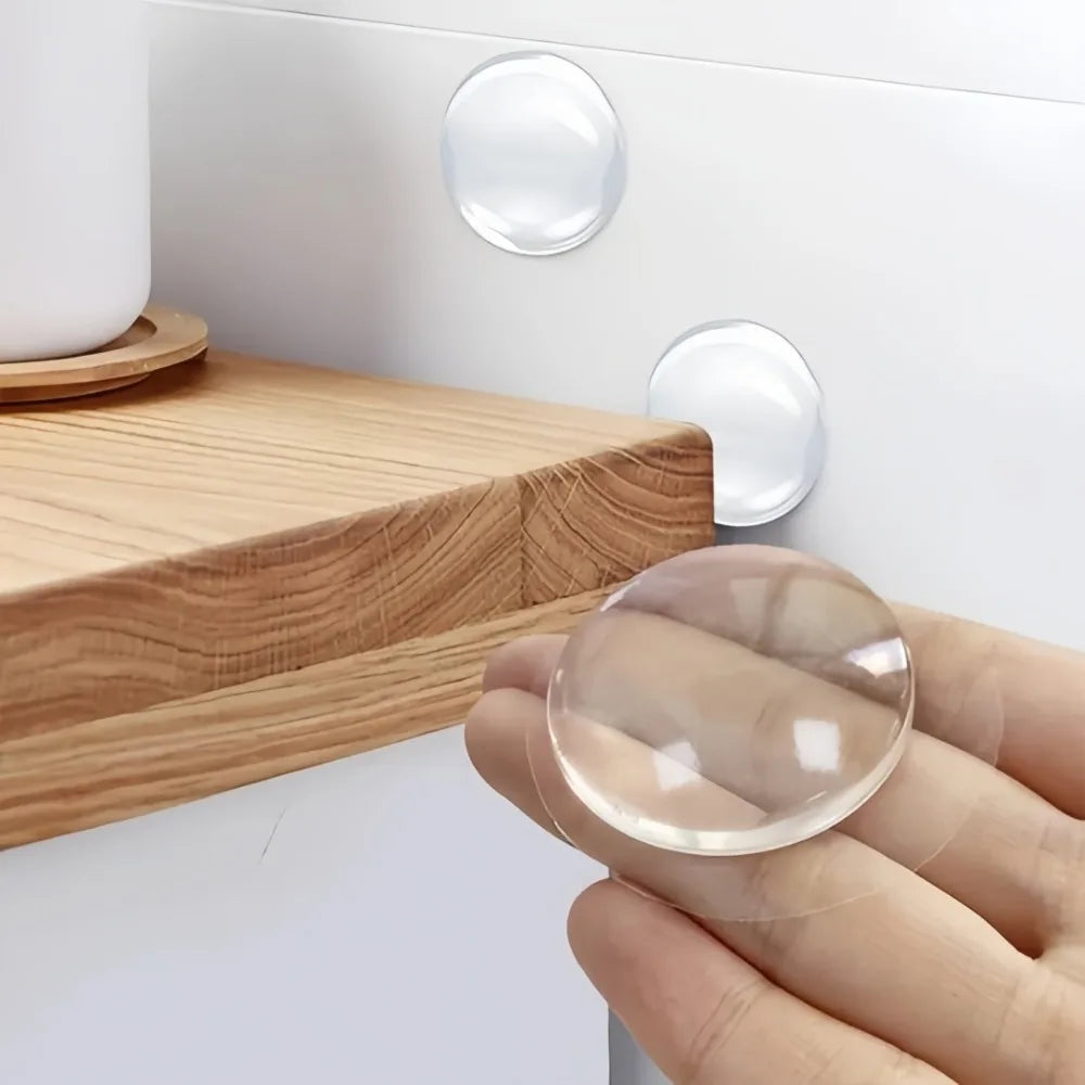6-Pack Clear PU Door Knob Wall Shield Bumper Protectors Door Wall Protector Axl