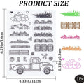 Autumn Farm Truck Clear Silicone Stamp – Pumpkin & Flowers Clear Silicone Stamp Axl AECH04-05654