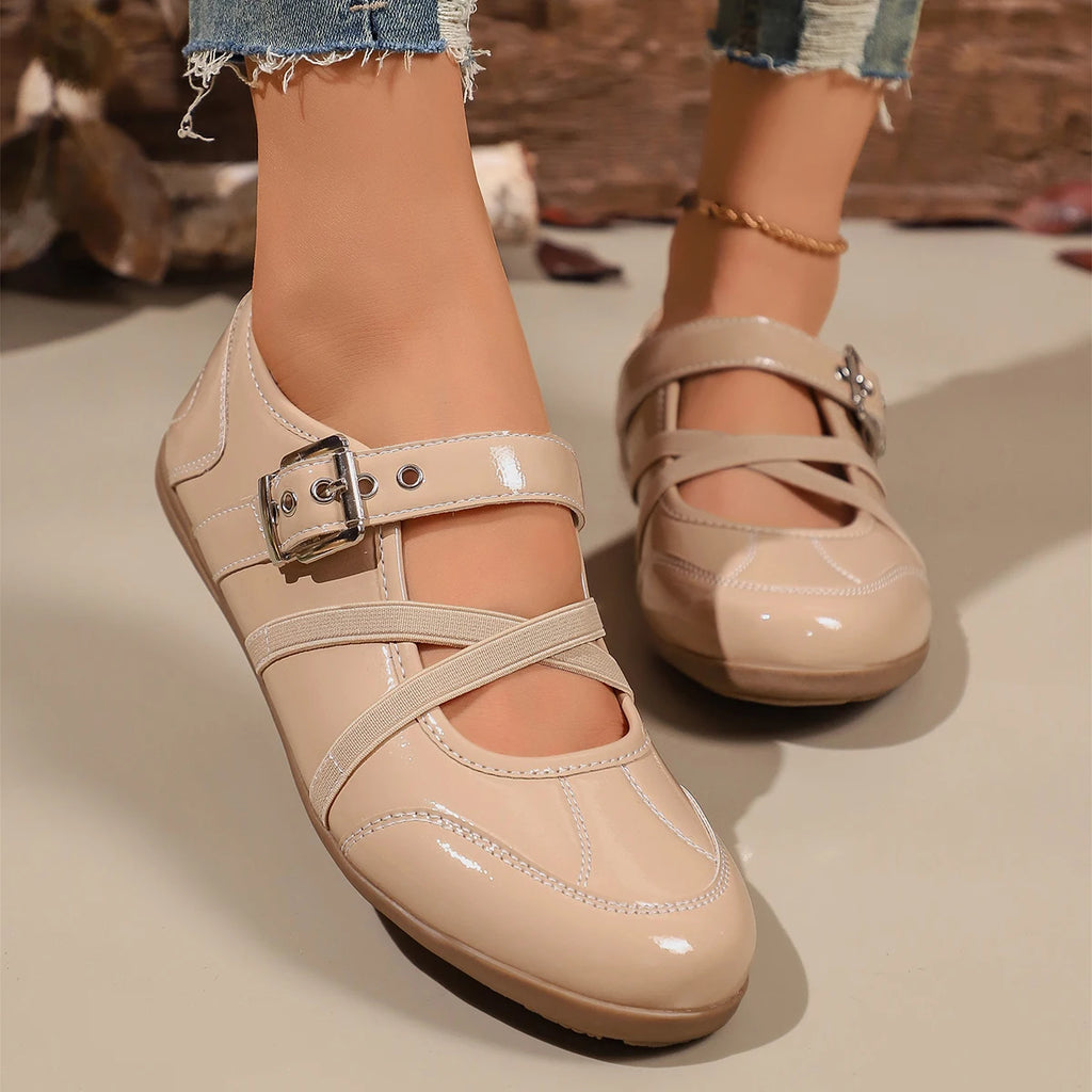 Women's Mary Jane Flats – Lightweight Buckle Casual Shoes Women's Mary Jane Flats Axl