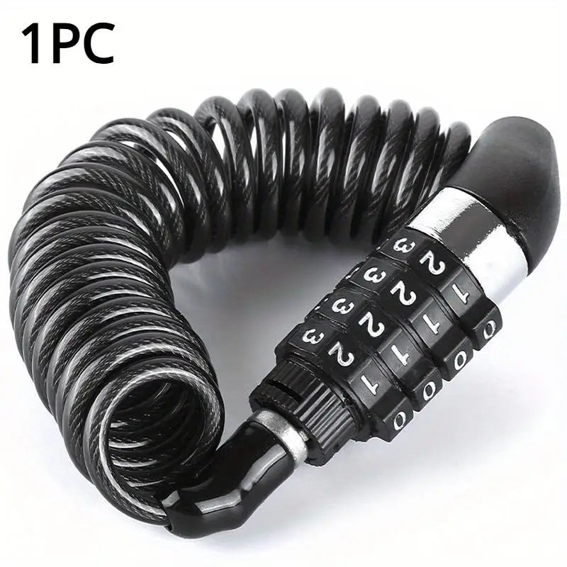 Bike Wire Chain Lock – Combination Password for Bikes & Helmets Bike Cable Lock Axl