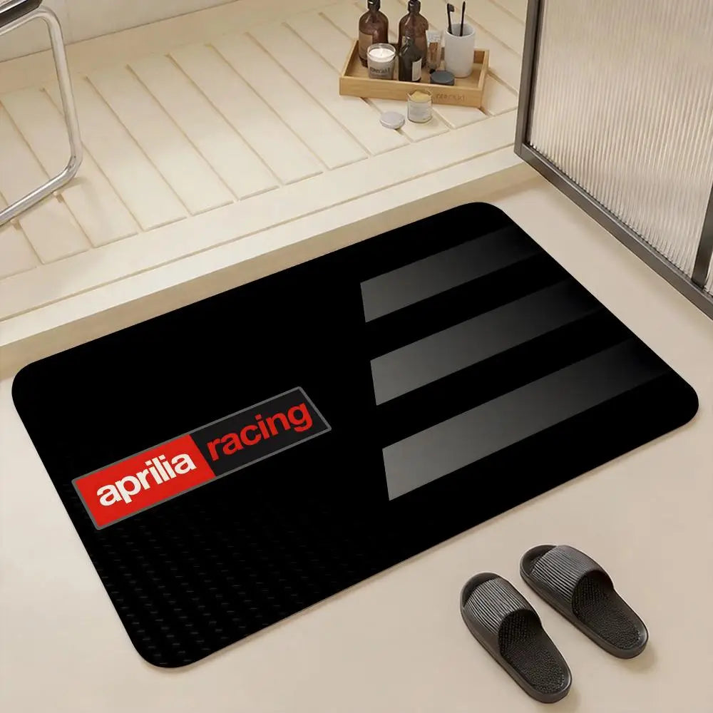 Aprilia Motorcycle Flannel Floor Mat – Non-Slip Indoor Rug Flannel Floor Mat Axl