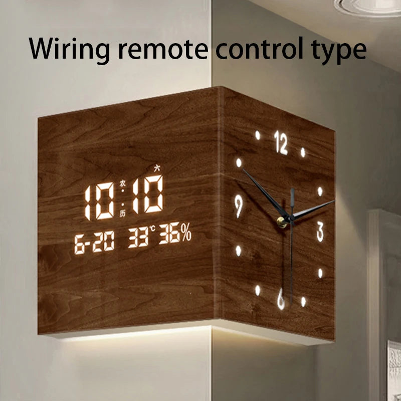 Modern LED Digital Wall Clock – Large Silent Acrylic Calendar LED Wall Clock Axl A Remote control 26X26X26CM