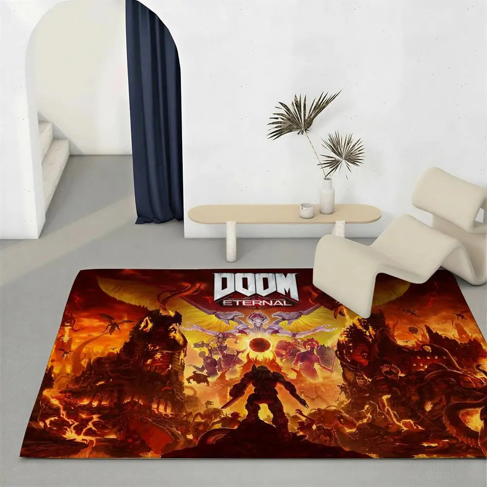 Classic Game Flannel Floor Mat – Non-Slip Soft Indoor Rug Indoor Floor Mat Axl White5 100x160cm