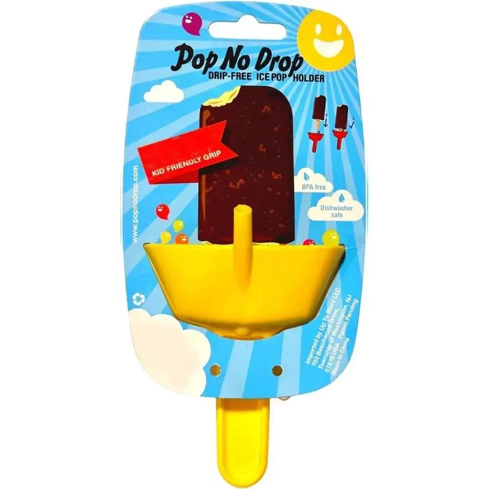 Portable Popsicle Holder – Anti-Drip Ice Cream Tray Protector Ice Cream Holder Axl yellow