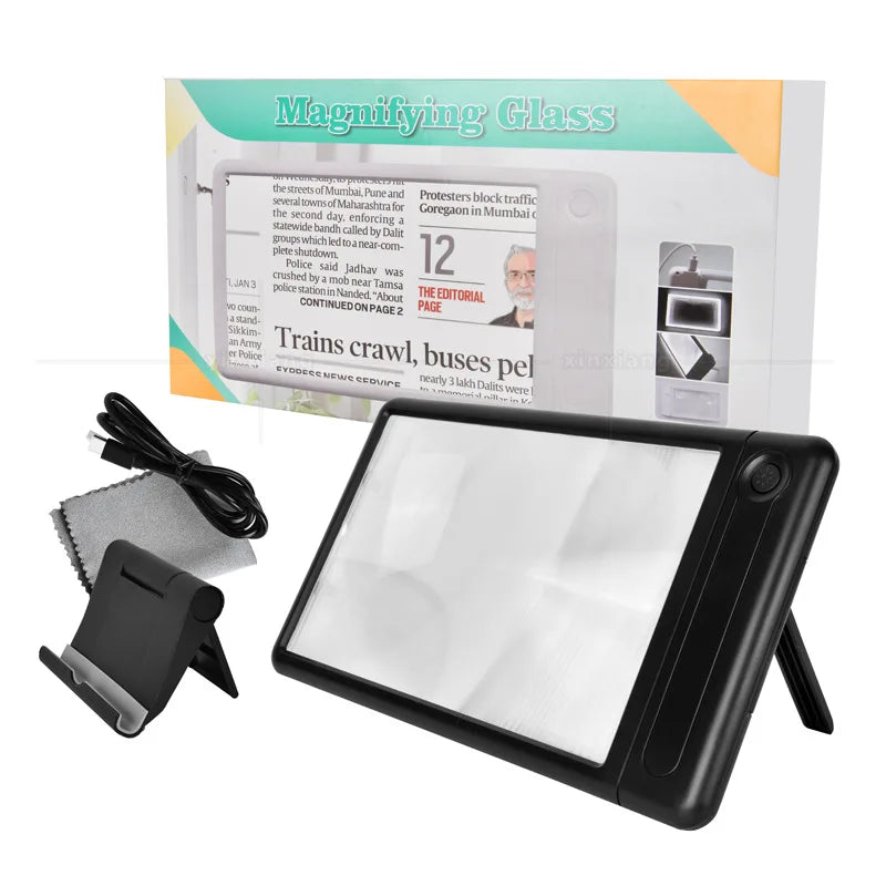 Handheld Magnifying Glass – 43 LED Lights, 3 Brightness Levels LED Magnifying Glass Axl