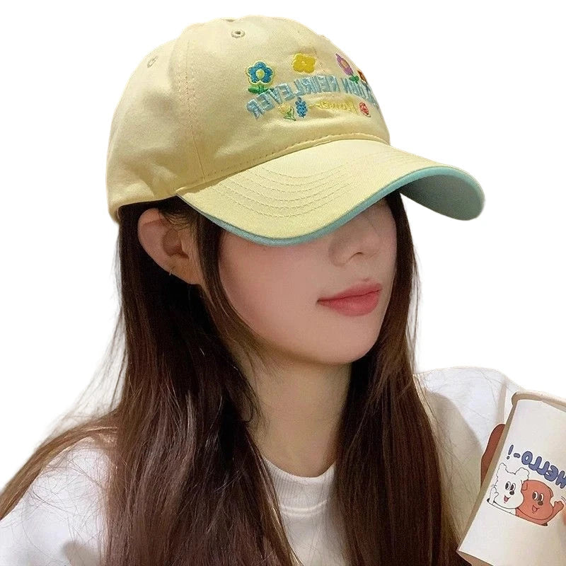 Women's Embroidered Floral Baseball Cap – Cotton Visor Dad Hat Baseball Cap Axl